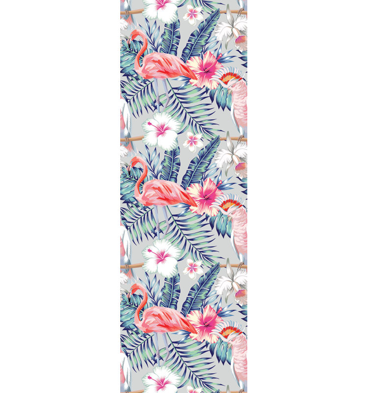 Murale flamant rose amovible Aenwood, L 10 pi x l 25 po