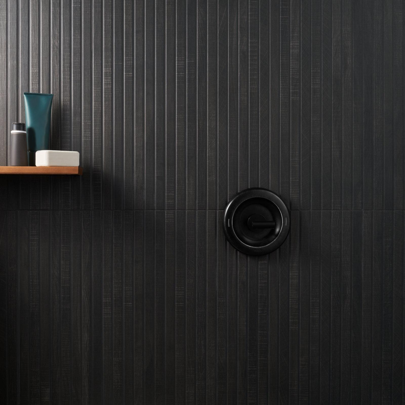 Auburn Ribbon 24" x 48" Porcelain Wall Tile, Black
