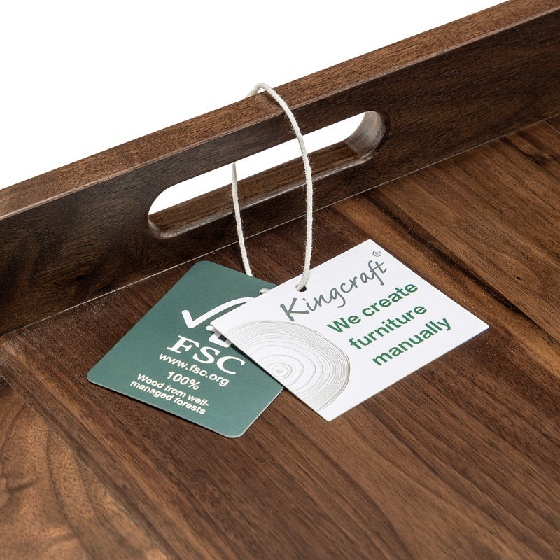 Glantz Square Solid Wood Serving Tray, 2.4" H x 30" W x 30" D