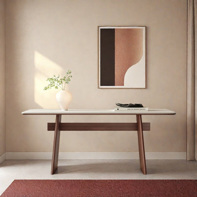 Nordic Wabi-Sabi Slab Dining Table.