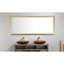 Miroir de salle de bain mural rectangulaire à DEL X 48 po Cadre à DEL, aspect artistique