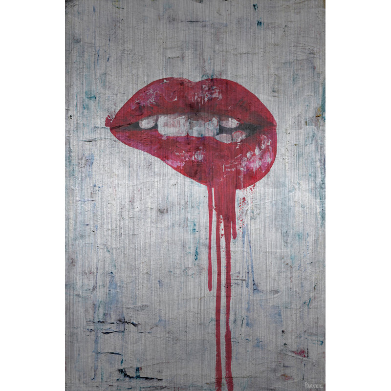 « tainteded lèvres », reproduction, H 45 po x l 30 po x P 1,5 po, Métal