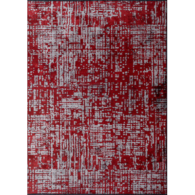 Rapture Red/Gray Abstract Luxury Area Rug