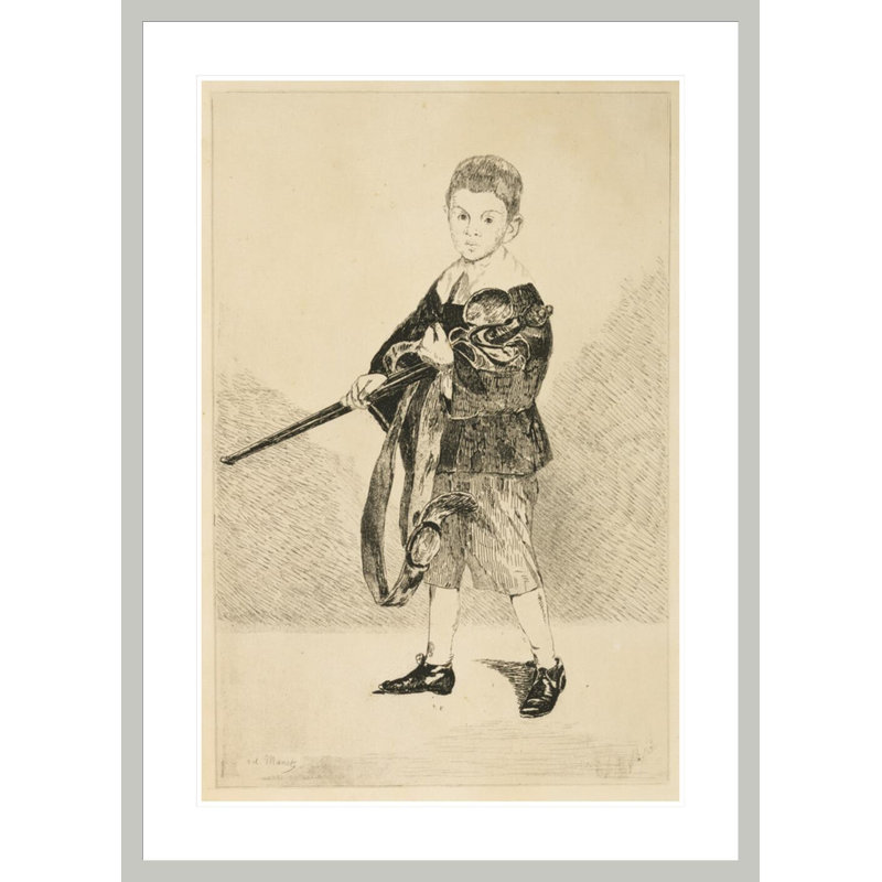 «Boy with the Sword» par impression giclée encadrée, 41,5 po H x 30,01 po po