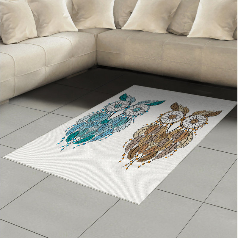 Tapis décoratif Tribal, Rectangle— 4 pi x 5 pi 8 po