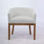 Chaises de salle à manger demi-tonneau rembourrées de style Mid-Century avec accoudoirs-1199900523