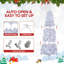 Arbre de Noël blanc illuminé-330670195