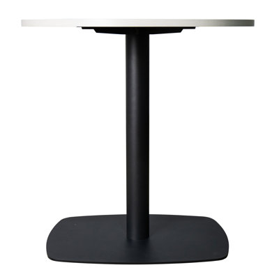 Round MDF Top Dining Table With Square Stainless Steel Pedestal Base – Seats 2–3 People, Kitchen & Dining Room Table For Cafes