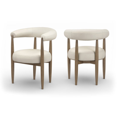 Sable Beige Vegan Leather Upholstered Dining Chair