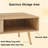 41.3" Rectangular Engineered Wood Coffee Table with Rattan Sliding Door, Oak-1171442972