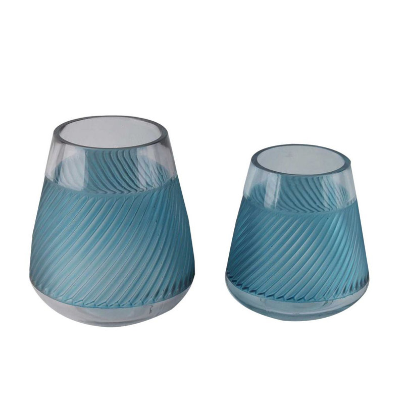 Aniceto Glass Table Vase, Blue