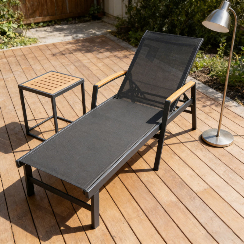 CHAISE LUNGE, 1, Noir