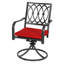 Ensemble repas 5 pièces avec trou pour parasol et 4 chaises pivotantes-2091233663-2091233662