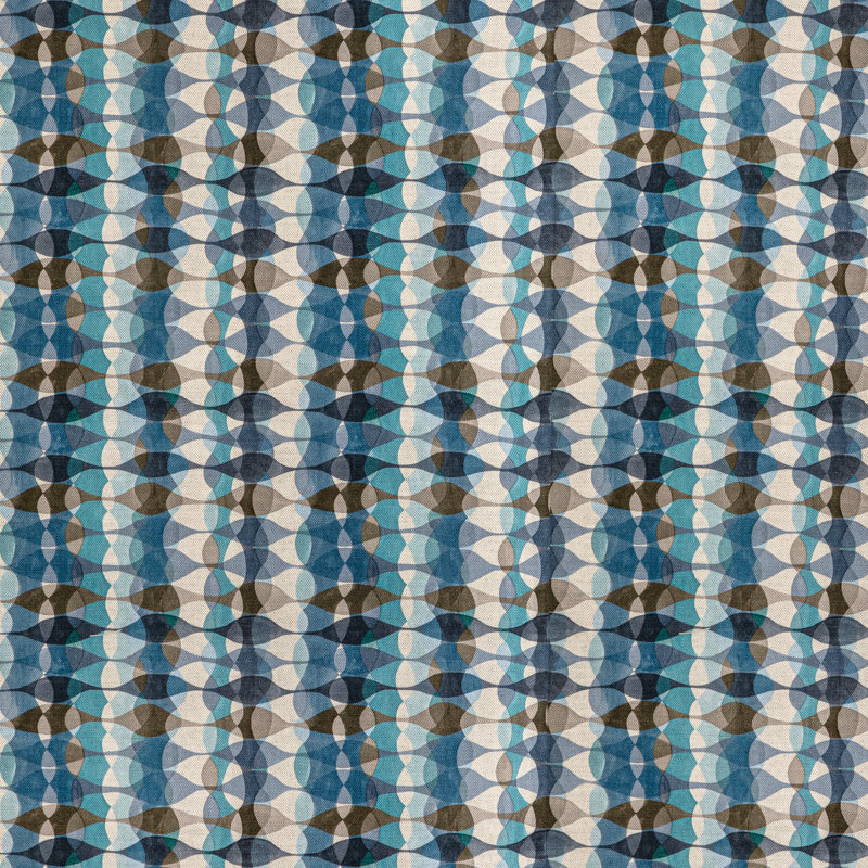 Rhapsody Overtone Print Fabric, Denim