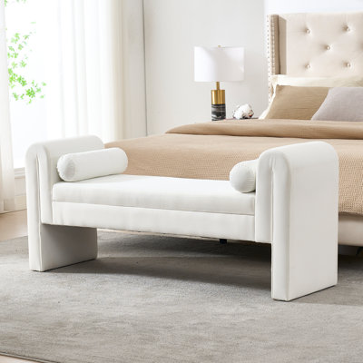 Velvet Bed Tail Stool, 60.5-Inch Storage Stool