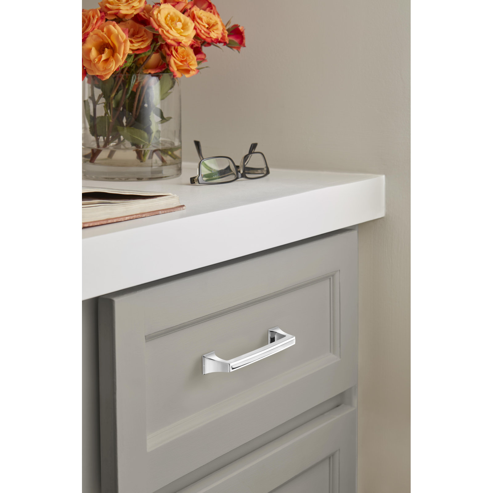 Mulholland Bar Cabinet Pull, Polished Chrome, 5.0625"