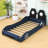 Twin Wood Race Car-Shaped Platform Bed with LED and Upholstered Backrest-437362889