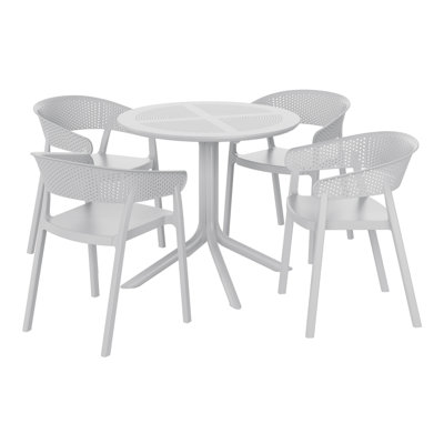 4-Person Outdoor Round Dining Set