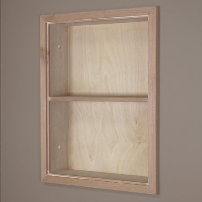 Armoire de rangement encastrée à 4 tablettes en bois fabriquée à la main Aiden