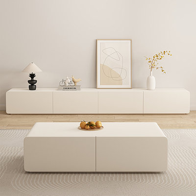 Modern minimalist solid wood floor-mounted TV cabinet