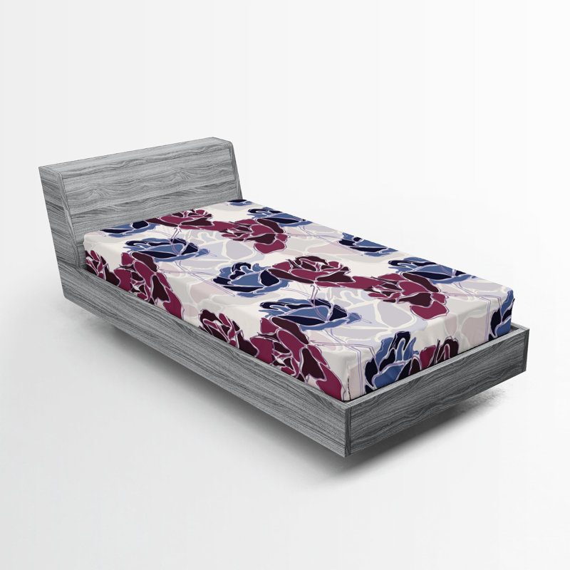 Drap-housse à motif floral Ambesonne