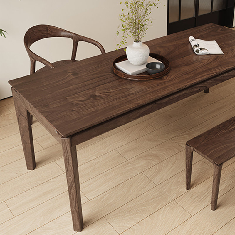 Nordic simple rectangular dining table, 29.52"H x 62.99"L x 31.49"W