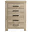 Commode de chambre 5 tiroirs Sansome