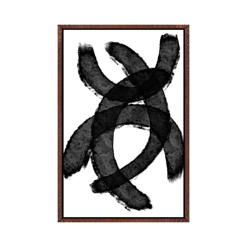 New Black - Print on Canvas, Classic Brown Wood Framed, 66.04 cm H x 45.72 cm W