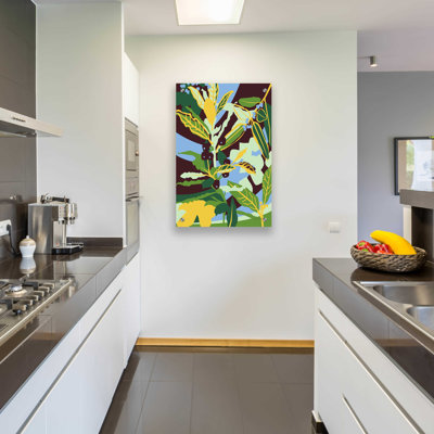  «Bay Leaf» par Megan Gallagher, art mural en verre acrylique, 24 po x 36 po