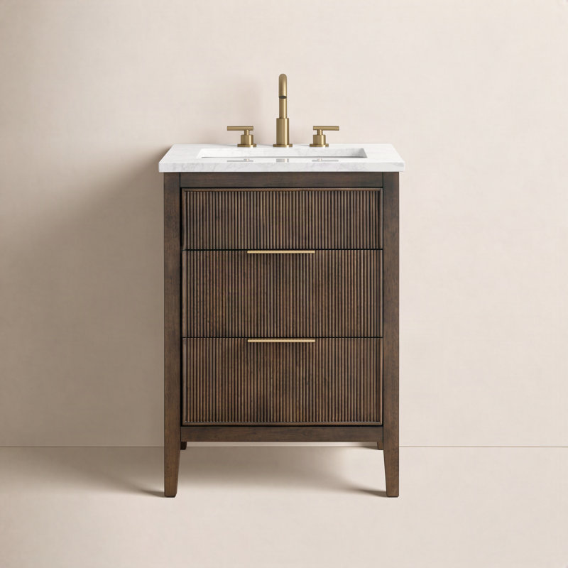 Emma 24" W Single Vanity, Chestnut Brown