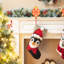 Bas de Noël crocheté de 20,5 po, ours polaire et pingouin