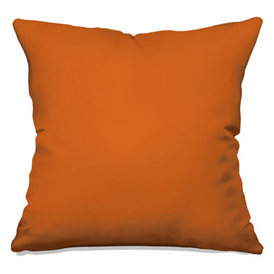 Solid Orange Background Double Sided Throw Pillows