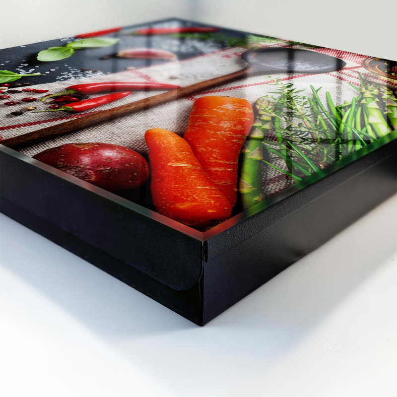 Key box for home, Opens to the right, 30x30x5, White, Colors and textures in the kitchen environment, 