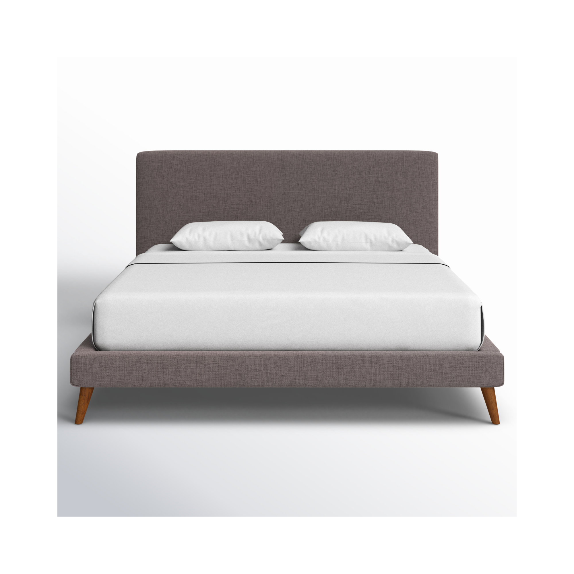 Williams Upholstered Bed, Dark Gray Linen, King