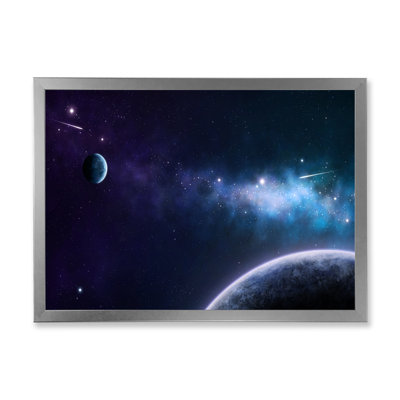 Blue And Purple Nebula II - Modern Canvas Wall Art -  Trinx, A40F87F9B2EA4D82AEDC6550BC09D312