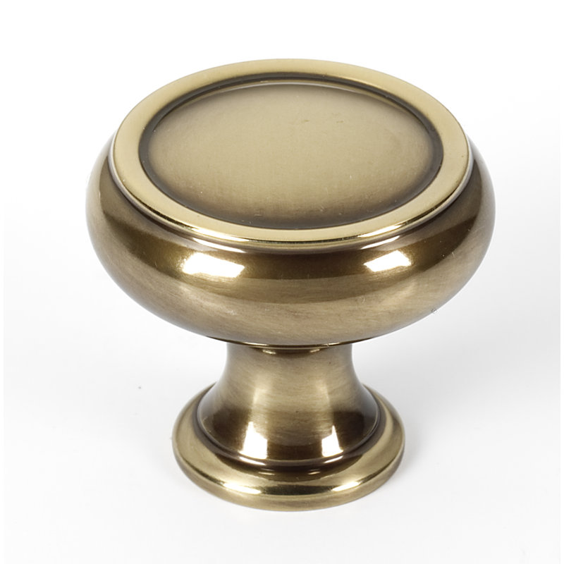Mushroom Knob, Polished Antique, 1.25" H x 1.5" W x 1.5" D