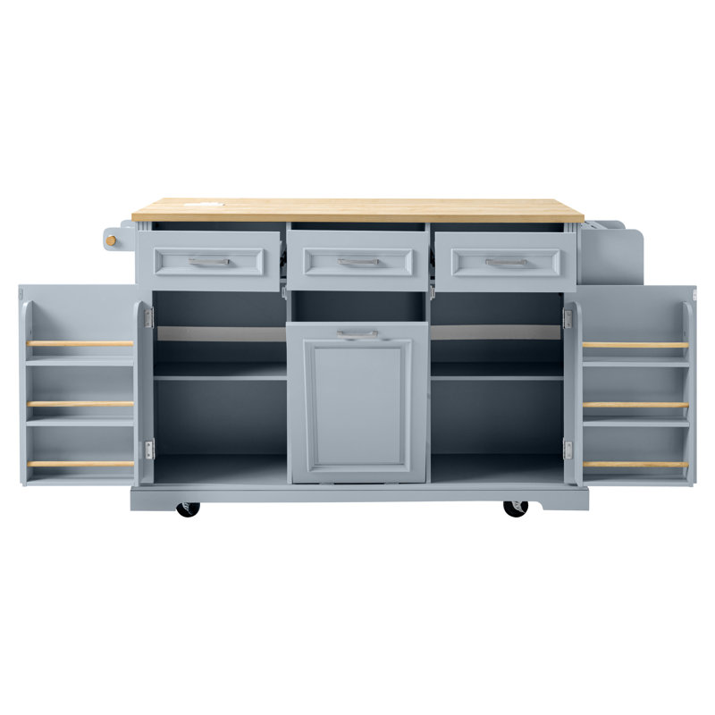 64.57 " W Kitchen Island, Blue