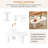 Easy Assembly Nesting Coffee Table Set of 2, Cream Style Cloud Coffee Table with Round Small Side Table, Irregular Centre Table with Thick Legs for Living Room, 39.3''x 13.7'',F15.7''-1978367742