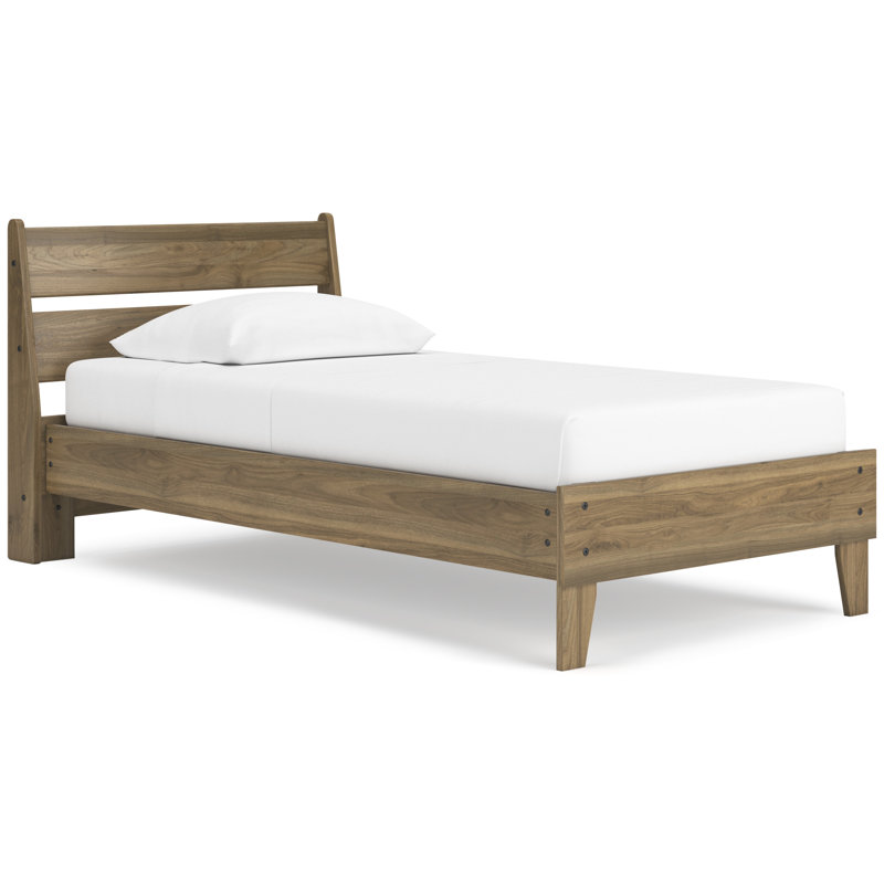 Bourgeois Platform Panel Bed, Twin, Brown
