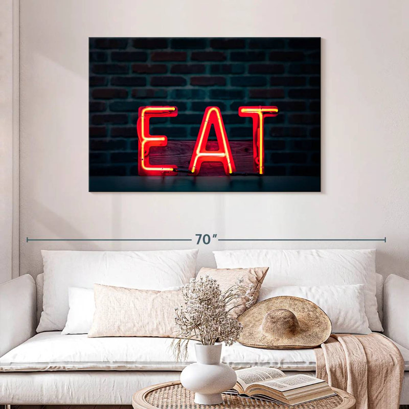 Enseigne murale Khylige Eat Neon, H 30 po x l 45 po