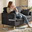 2 Seater Corduroy Loveseat-1667957768