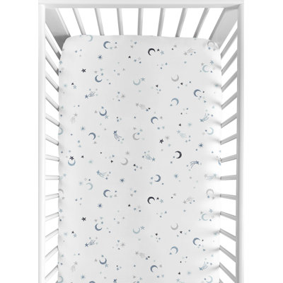 Celestial Stars and Moons Fitted Crib Sheet by Sweet Jojo Designs