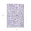 Tapis lavable 10 pi x 14 pi ivoire et mauve lavande à motif cachemire pour l'extérieur