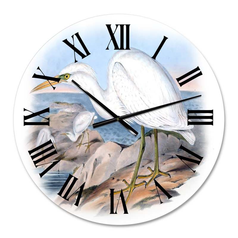 Oiseaux australiens d'époque rétro - horloge murale traditionnelle, Petit