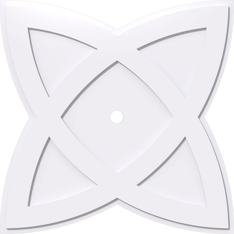 Médaillon de plafond contemporain en PVC de qualité architecturale Haven, H 1 po x l 36 po x P 36 po