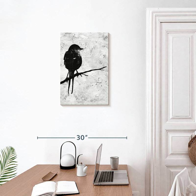 Silhouette d'oiseau de nuit Brampt I, H 24 po x l 16 po