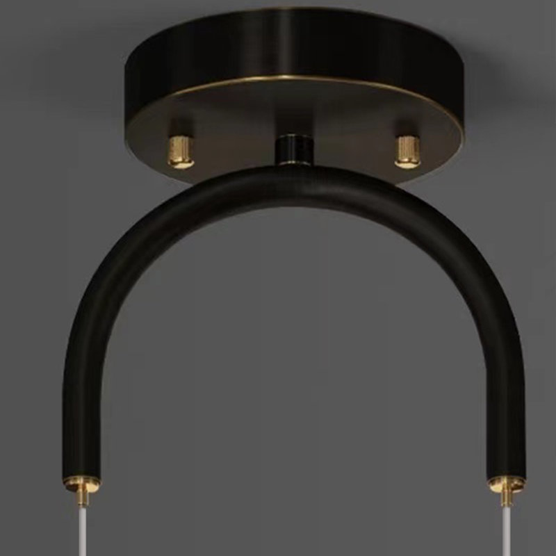 Loriel 2 - Light Sphere Chandelier Ceiling Light With Crystal  Accents Height adjustable(1 PC), Matte Black
