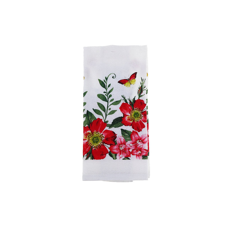 Cotton Floral Tea Towel Kitchen Towel