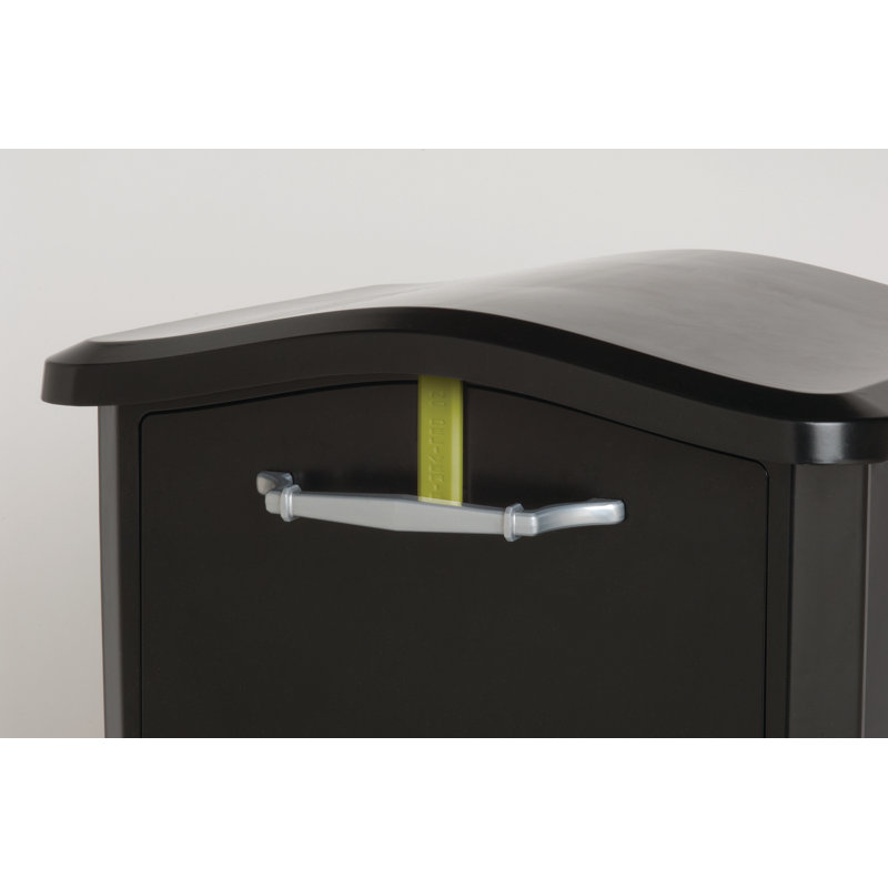 Elephantrunk Parcel Drop Box 2 Door Front Load Vertical Package Drop, Black