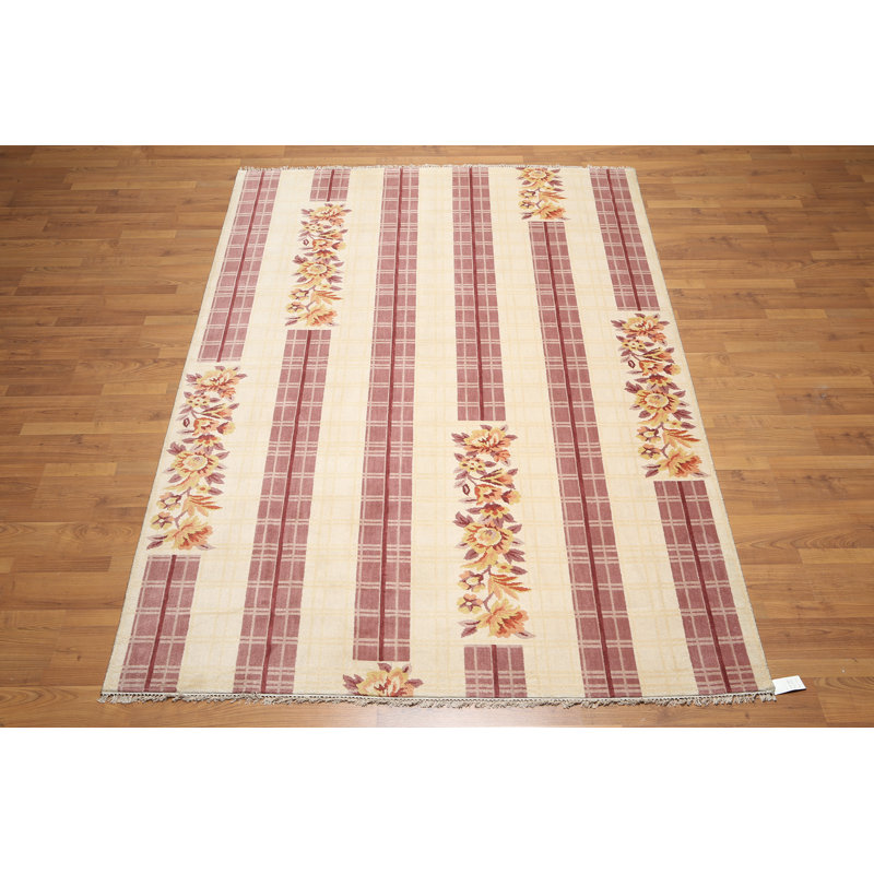 Tapis beige/rose laine Gaylor